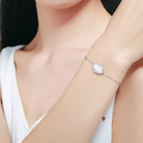 Opal Hamsa Hand Couple Bracelets 925 Silver