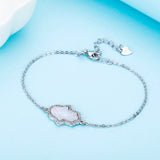 Opal Hamsa Hand Couple Bracelets 925 Silver