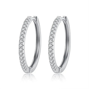 925 Sterling Silver Huggie Big Hoop Earrings Yellow Boho Jewelry