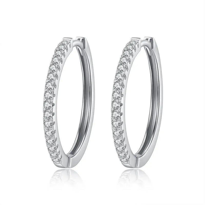 925 Sterling Silver Huggie Big Hoop Earrings Yellow Boho Jewelry