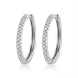 925 Sterling Silver Huggie Big Hoop Earrings Yellow Boho Jewelry