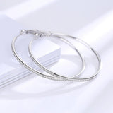 925 Sterling Silver Huggie Big Hoop Earrings Yellow Boho Jewelry