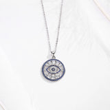 Turkey Evil Eye Necklace For Women Zircon Eye Hand Heart Pendant Choker