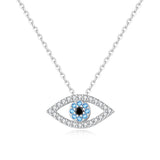 Evil Eye 925 Silver Pendant Choker Necklace For Women