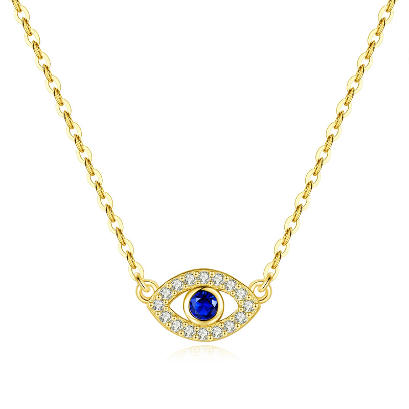 Evil Eye 925 Silver Pendant Choker Necklace For Women