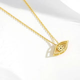 Evil Eye 925 Silver Pendant Choker Necklace For Women