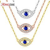 Evil Eye 925 Silver Pendant Choker Necklace For Women
