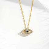 Evil Eye 925 Silver Pendant Choker Necklace For Women