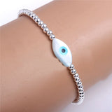 Sterling Silver 925 CZ Hamsa Hand Evil Eye Cross Lucky Charm Bracelets