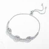 Hamsa Evil Eye Bracelet 925 Silver CZ Crystal Tennis Bracelet