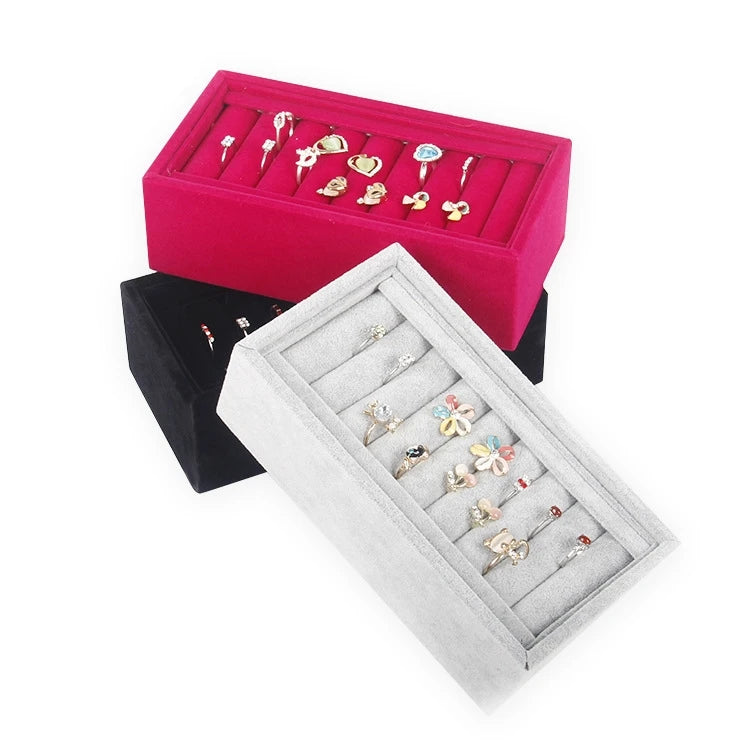 TONVIC Velvet Ring Bangle Jewelry Display Tray Holder