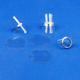 TONVIC 100pcs Plastic Ring Display Stand Holder 40mm