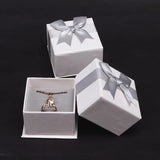 TONVIC 12PCS Bow Ribbon Cardboard Earring Necklace Jewelry Set Case
