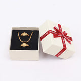 TONVIC 12PCS Letter Bow Jewelry Set Case With Spong