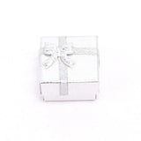 24PCS Square Bow Cardboard Ring Box Jewelry Case Display Packaging