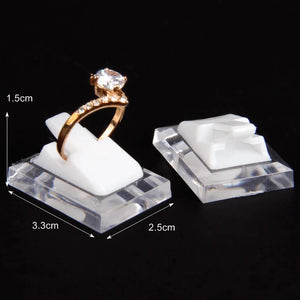 TONVIC 40pcs Plastic Ring Display Stand Holder Jewelry Clear