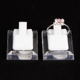TONVIC 40pcs Plastic Ring Display Stand Holder Jewelry Clear