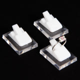 TONVIC 40pcs Plastic Ring Display Stand Holder Jewelry Clear