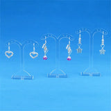 TONVIC 5 Sets Acrylic Earring Display Stand Holder Rack Three Black/Clear/White