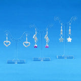 TONVIC 5 Sets Acrylic Earring Display Stand Holder Rack Three Black/Clear/White