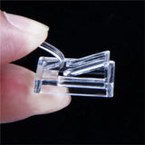 Clear Plastic Ring Acrylic Jewelry Storage Display Stand Clip Ring Display