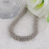 Rhinestone Twining Necklace for Party Wedding
