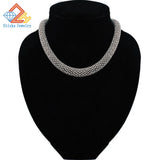 Rhinestone Twining Necklace for Party Wedding