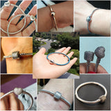 925 Silver Heart Bracelet DIY Jewelry