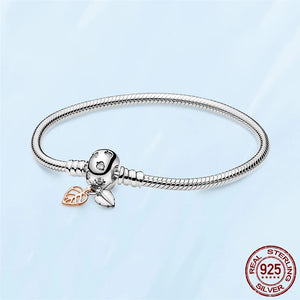 925 Silver Heart Bracelet DIY Jewelry
