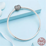925 Silver Heart Bracelet DIY Jewelry