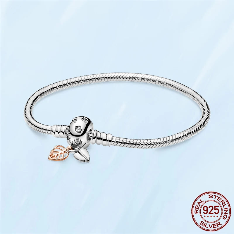 925 Silver Heart Bracelet DIY Jewelry