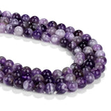 Natural Amethyst Crystal Stone Beads 6-12mm Round Purple Loose Beads