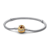 925 Silver Heart Snake Chain Bracelet For Women Fit Pamura Charm Bead Jewelry