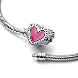 925 Silver Two-tone Love Links Bracelet For Women