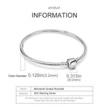 925 Silver Women's Snake Chain Bracelet