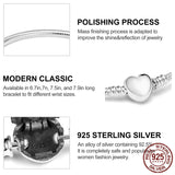 925 Silver Heart Clasp Chain Bracelet