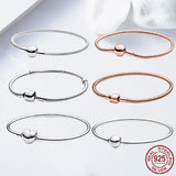 925 Silver Mesh Bracelet Charm Beads DIY Jewelry