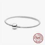 925 Silver Mesh Bracelet Charm Beads DIY Jewelry