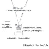 925 Sterling Silver Crown Pendant with Silver Ice Cubic Zirconia