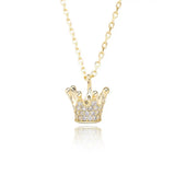 925 Sterling Silver Crown Pendant with Silver Ice Cubic Zirconia