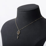 925 Sterling Silver Pendant Iced Zircon Charm Necklace Women Jewelry Gift