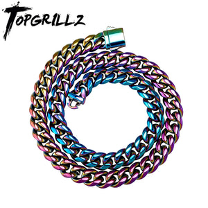 10mm 14mm Stainless Steel Cuban Hip Hop Chain For Men