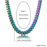 10mm 14mm Stainless Steel Cuban Hip Hop Chain For Men