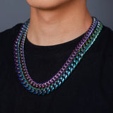 10mm 14mm Stainless Steel Cuban Hip Hop Chain For Men
