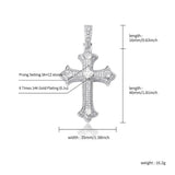 Cross Pendant Iced Out Necklace Hip Hop Jewelry Gift for Men