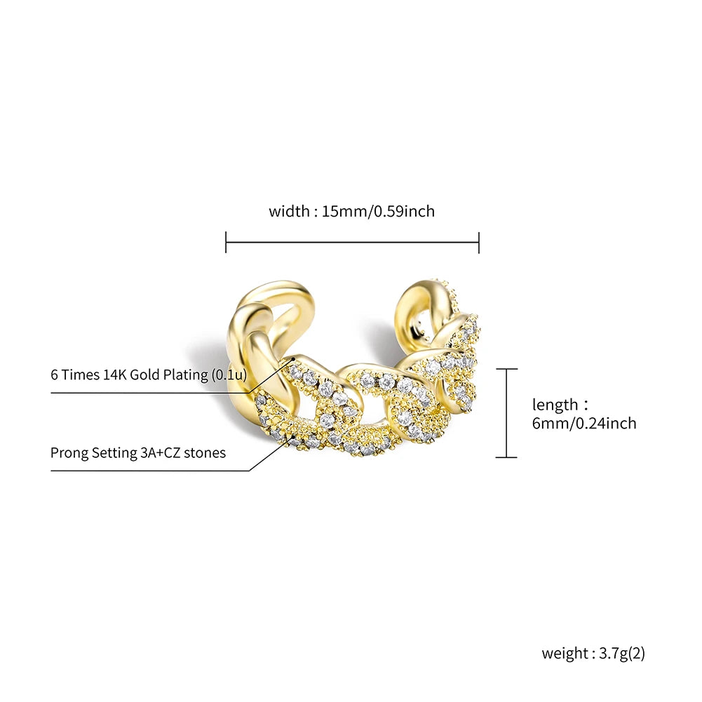 Vintage Gold/White Clip Earrings for Women