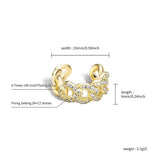 Vintage Gold/White Clip Earrings for Women