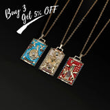 Vintage Tarot Cards Pendant Necklace High Copper Jewelry Good Luck Amulet