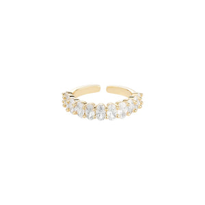 6mm CZ Couple Rings Opening Adjustable Wedding Gift