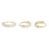 6mm CZ Couple Rings Opening Adjustable Wedding Gift